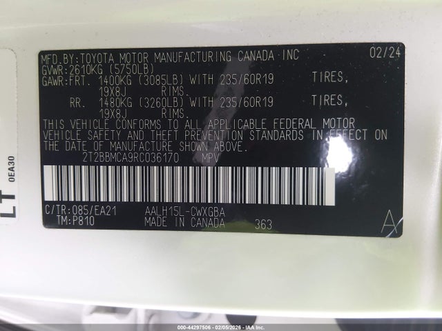 2T2BBMCA9RC036170 Lexus Rx 350h Premium