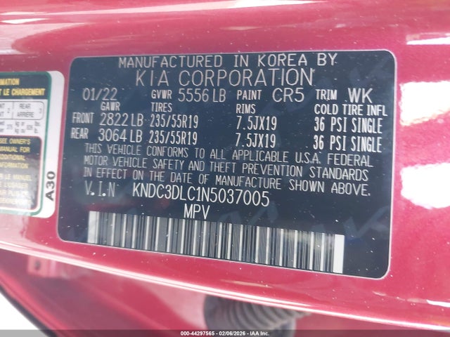 2022 KIA EV6 KNDC3DLC1N5037005 Photo 8