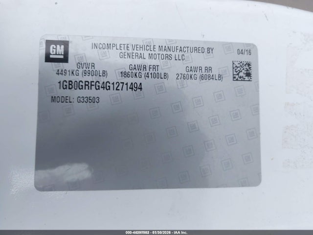 1GB0GRFG4G1271494 Chevrolet Express