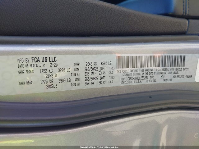 2020 DODGE DURANGO 1C4RDHDG0LC259284 Photo 8