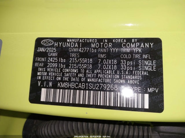Hyundai Kona Sel 2025 KM8HBCAB1SU279268 Image 9