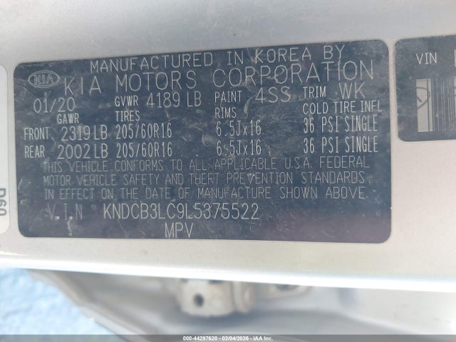 KIA Niro Lxs 2020 KNDCB3LC9L5375522 Image 9