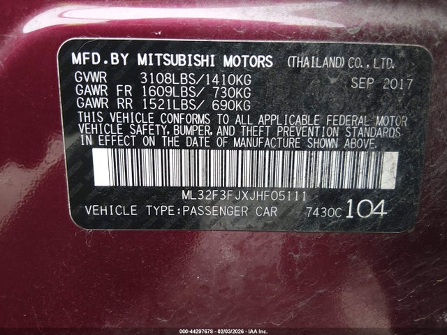 2018 MITSUBISHI MIRAGE G4 ML32F3FJXJHF05111 Photo 8