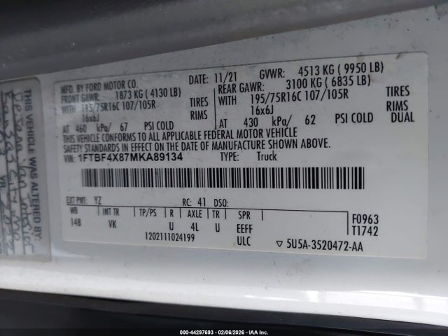 Ford Transit-350 Cargo Van 2021 1FTBF4X87MKA89134 Image 9