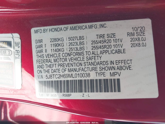 2021 ACURA RDX 5J8TC2H69ML010038 Photo 8