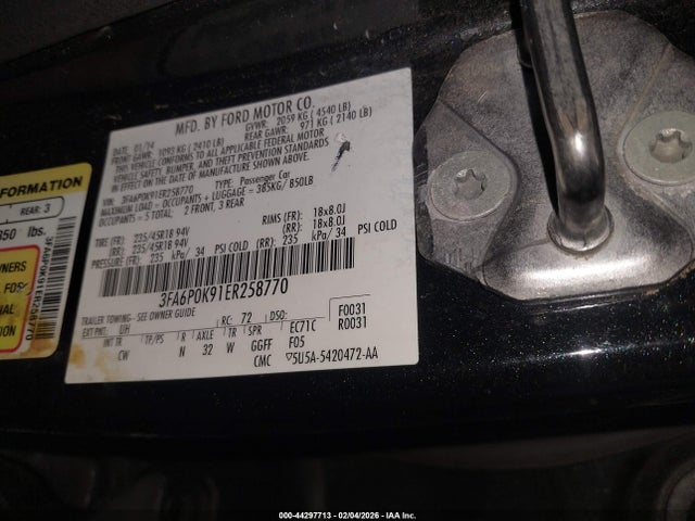 Ford Fusion Titanium 2014 3FA6P0K91ER258770 Image 9