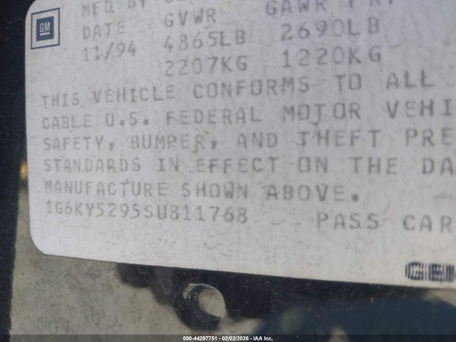 1995 CADILLAC SEVILLE 1G6KY5295SU811768 Photo 8