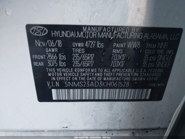 Hyundai Santa Fe Se 2019 5NMS23AD3KH061528 Image 9