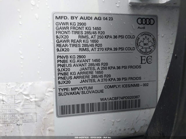 2023 AUDI Q7 WA1ACBF74PD020387 Photo 8