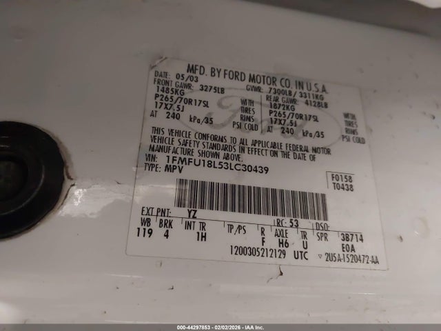 2003 FORD EXPEDITION 1FMFU18L53LC30439 Photo 8