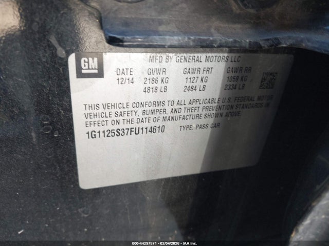 1G1125S37FU114610 Chevrolet Impala 2lt