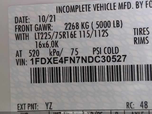Ford E-450 Cutaway 2022 1FDXE4FN7NDC30527 Image 9