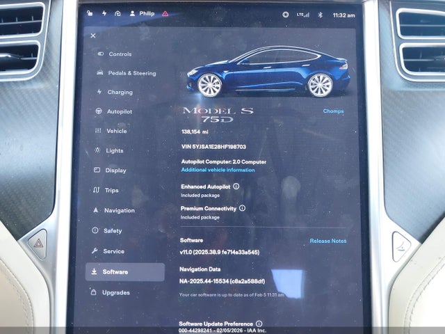 Tesla Model S 100d/60d/75d/90d/p100d 2017 5YJSA1E28HF198703 Image 18