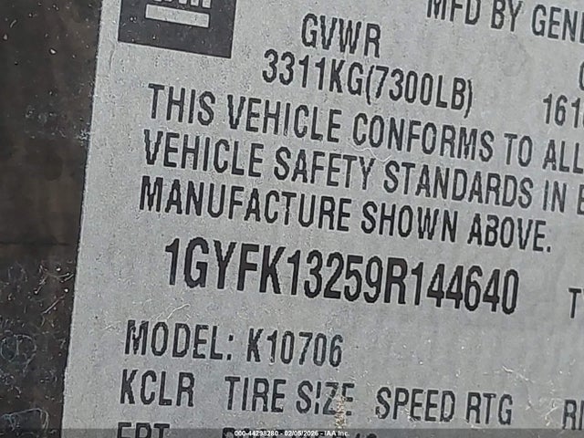 2009 CADILLAC ESCALADE 1GYFK13259R144640 Photo 8