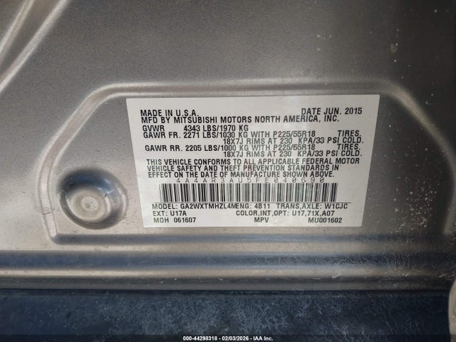 2015 MITSUBISHI OUTLANDER SPORT 4A4AR3AU5FE040690 Photo 8