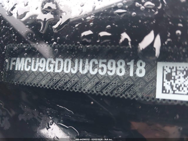 1FMCU9GD0JUC59818 Ford ESCAPE SE