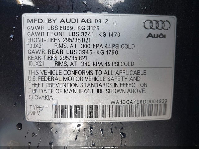 2013 AUDI Q7 WA1DGAFE6DD004939 Photo 8