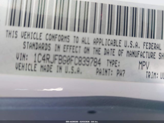 Jeep Grand Cherokee Limited 2015 1C4RJFBG0FC839784 Image 9