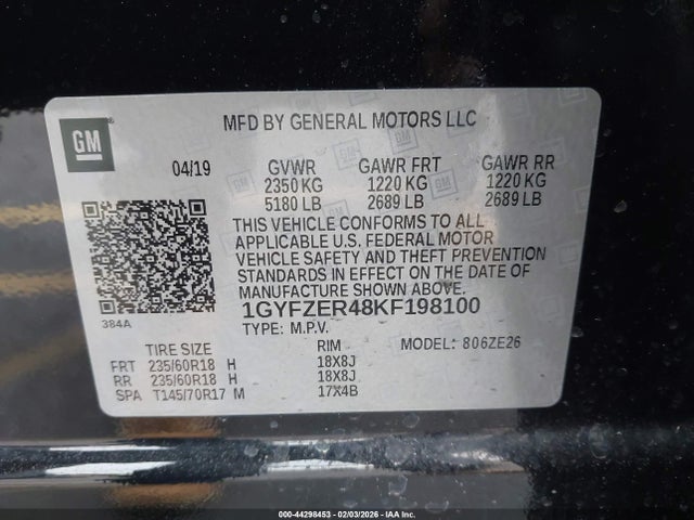 2019 CADILLAC XT4 1GYFZER48KF198100 Photo 8