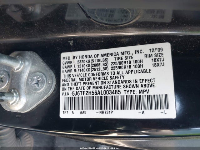 2010 HONDA ACCORD CROSSTOUR 5J6TF2H56AL003485 Photo 8