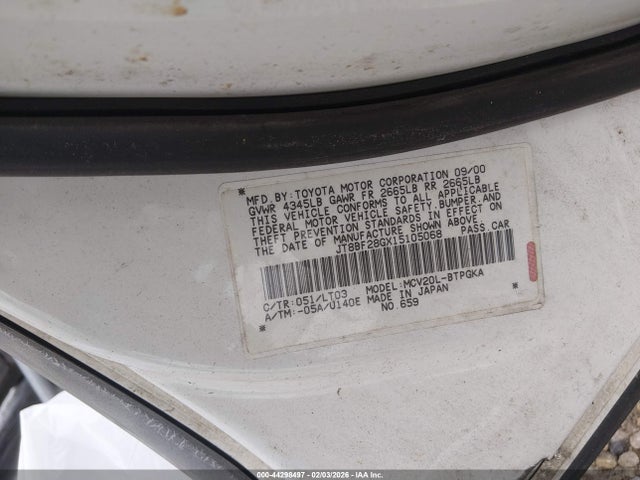 2001 LEXUS ES 300 JT8BF28GX15105068 Photo 8