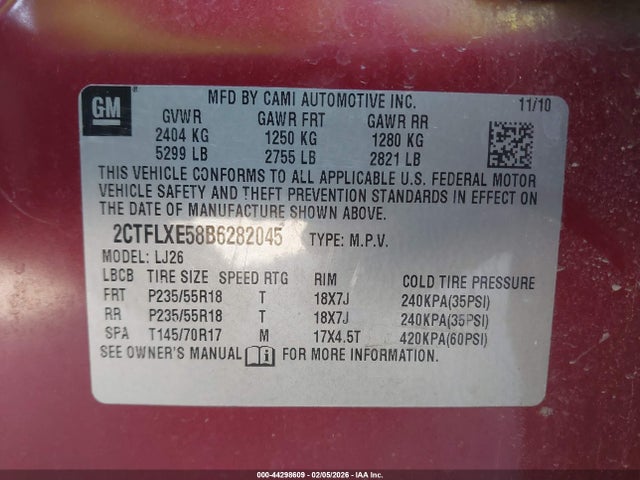2011 GMC TERRAIN 2CTFLXE58B6282045 Photo 8