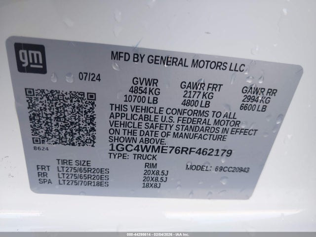 1GC4WME76RF462179 Chevrolet Silverado 2500hd 2wd Long Bed Custom
