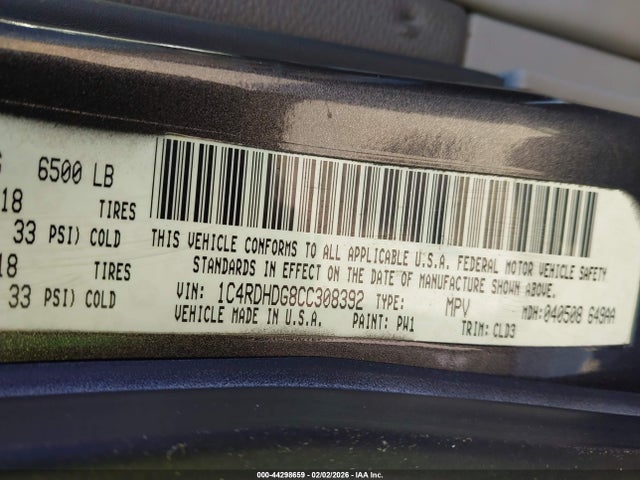 2012 DODGE DURANGO 1C4RDHDG8CC308392 Photo 8