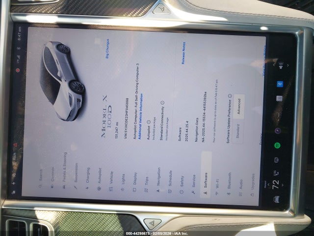44298675 :رقم المزاد ، 5YJXCDE23HF045888 vin ، 2017 Tesla Model X 100d/75d/90d مزاد بيع
