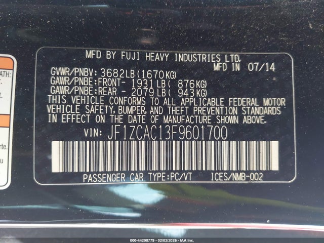 2015 SUBARU BRZ JF1ZCAC13F9601700 Photo 8