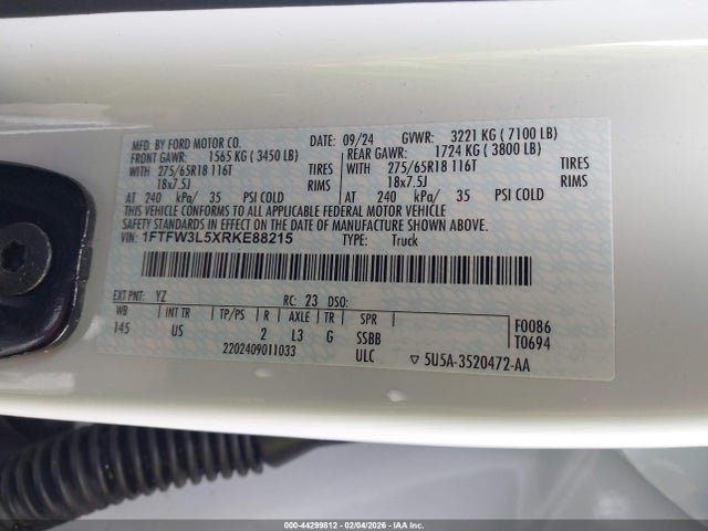 2024 FORD F-150 1FTFW3L5XRKE88215 Photo 8