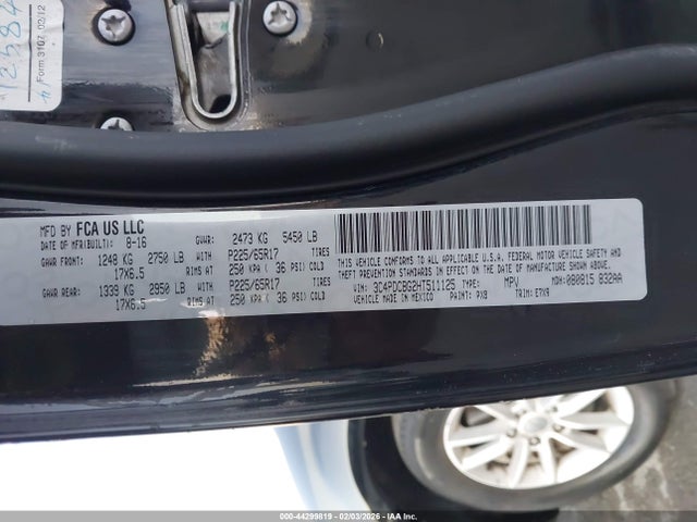 Dodge Journey Sxt 2017 3C4PDCBG2HT511125 Image 9