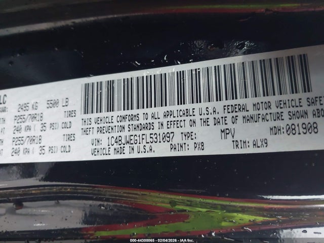 2015 JEEP WRANGLER UNLIMITED 1C4BJWEG1FL531097 Photo 8