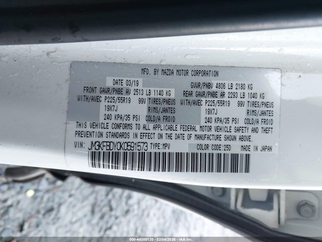 JM3KFBDY0K0591573 Mazda Cx-5 Grand Touring Reserve