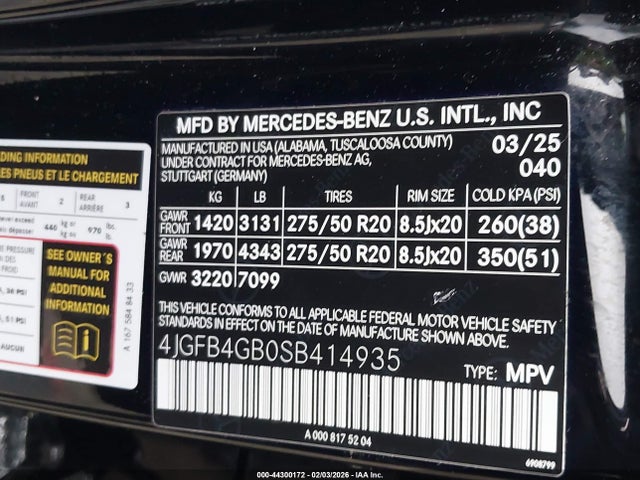 4JGFB4GB0SB414935 Mercedes-Benz Gle 450e 4matic