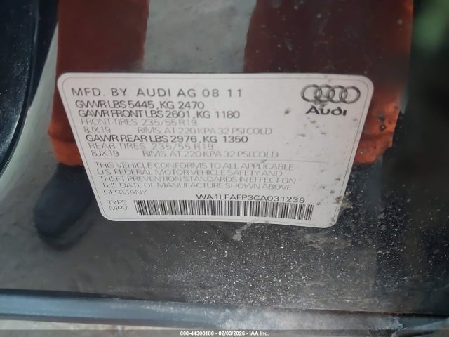 2012 AUDI Q5 WA1LFAFP3CA031239 Photo 8