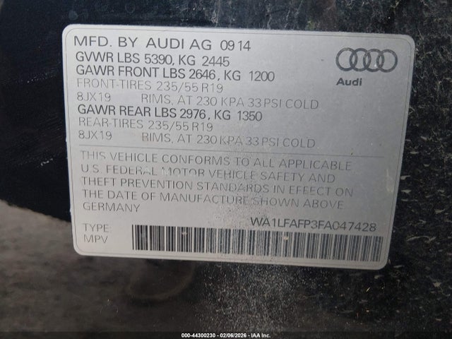 2015 AUDI Q5 WA1LFAFP3FA047428 Photo 8