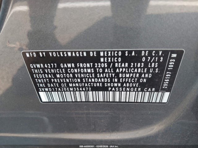 3VWD17AJ0EM354472 Volkswagen Jetta 1.8t Se
