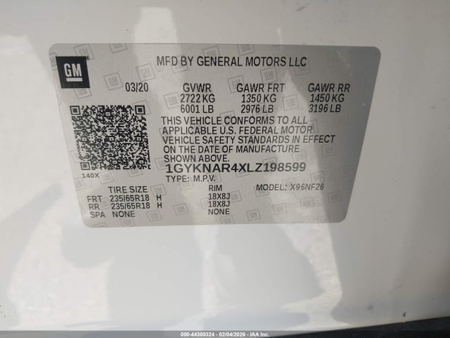 2020 CADILLAC XT5 1GYKNAR4XLZ198599 Photo 8