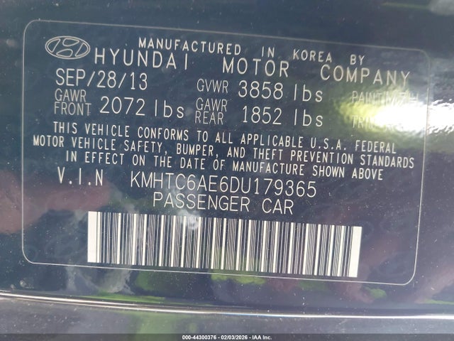 2013 HYUNDAI VELOSTER KMHTC6AE6DU179365 Photo 8