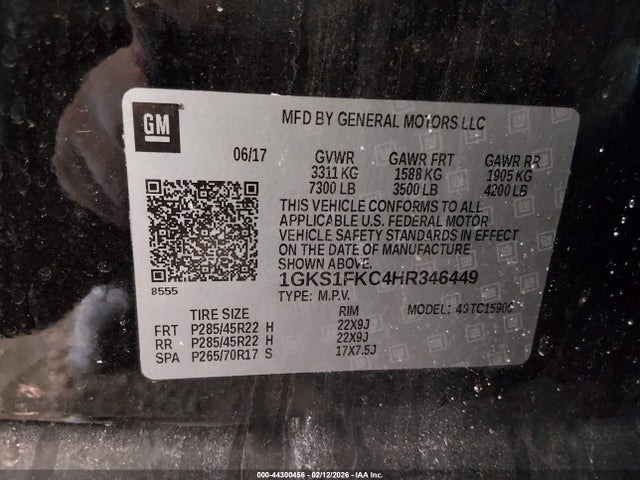 2017 GMC YUKON XL 1GKS1FKC4HR346449 Photo 8