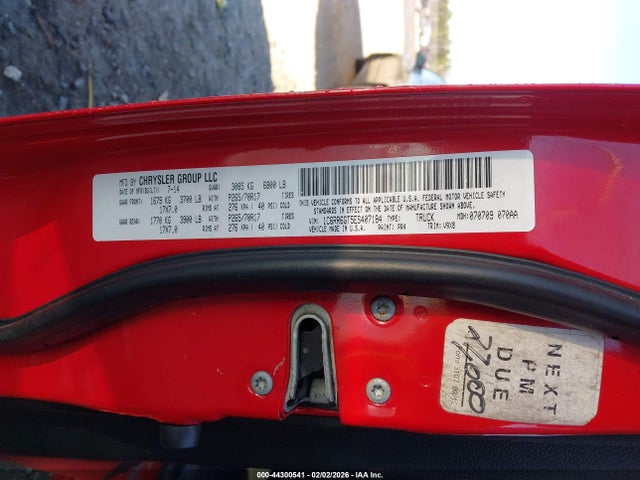 1C6RR6GT5ES407184 RAM 1500 Slt
