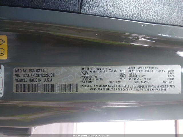 2022 JEEP WRANGLER 4XE 1C4JJXP62NW228509 Photo 8