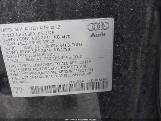 2013 AUDI Q7 WA1DGAFE4DD010352 Photo 8