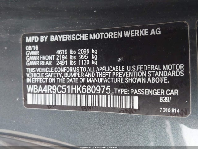BMW 430i Xdrive 2017 WBA4R9C51HK680975 Image 9