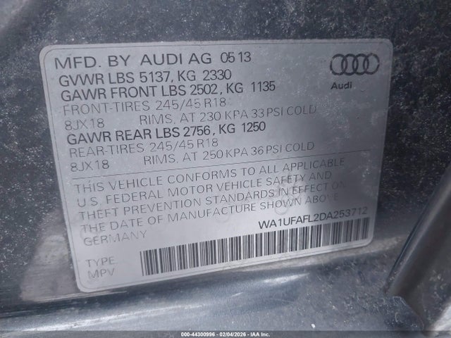 2013 AUDI ALLROAD WA1UFAFL2DA253712 Photo 8