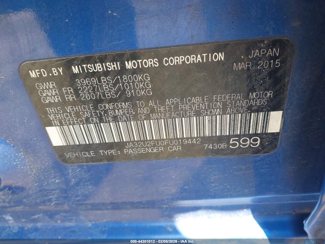 2015 MITSUBISHI LANCER JA32U2FU0FU019442 Photo 8