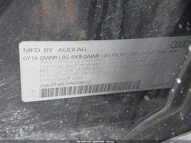 Aukcja sprzedaży 2015 Audi A4 2.0t Premium, vin: WAUFFAFL5FN008622, numer aukcji: 44301042