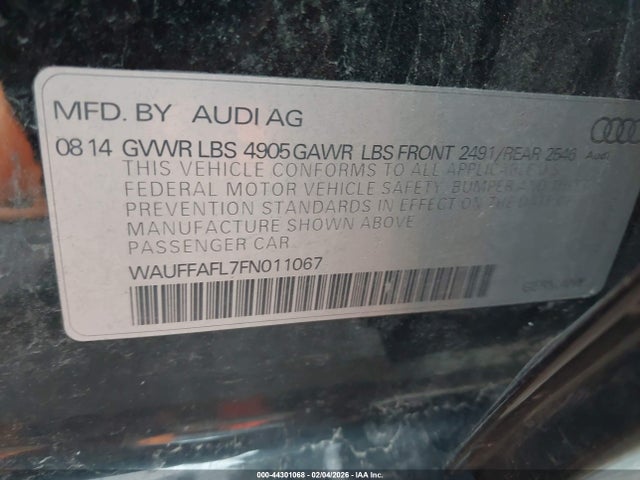 2015 AUDI A4 WAUFFAFL7FN011067 Photo 8