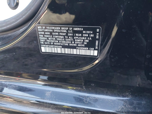 2015 VOLKSWAGEN PASSAT 1VWCM7A39FC002496 Photo 8